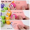 Random Single Color or Random Mixed Color Mini Plastic Craft Paper Punch Sets for Scrapbooking & Paper Crafts AJEW-L051-03-3