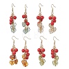Synthetic Turquoise & Acrylic Dangle Earrings EJEW-JE06836-2