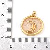 Transparent Epoxy Resin Brass Pendants KK-B163-01G-05-3