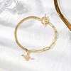 Brass Charm Bracelets BJEW-JB10392-04-2