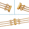 Brass Magnetic Slide Lock Clasps KK-TA0007-17-8
