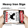 Vintage Metal Tin Sign AJEW-WH0189-323-3