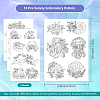 4 Sheets 11.6x8.2 Inch Stick and Stitch Embroidery Patterns DIY-WH0455-121-2