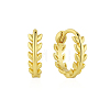 S925 Silver Leaf Hoop Earrings Fashionable and Delicate Ear Jewelry FP4888-1-3
