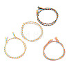 4Pcs 4 Colors Bohemian Cotton Cord Braided Bracelets BJEW-TA0001-26-3