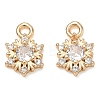 Brass Micro Pave Clear Cubic Zirconia Charms CU-CBAB0CF-23G-1