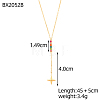 304 Stainless Steel Micro Pave Cubic Zirconia Lariat Necklaces STAS-OY018-27G-2