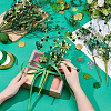 8Pcs 2 Styles Silk Cloth Artificial Clover Cuttings AJEW-OC0015-61-3