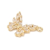 Brass Micro Pave Cubic Zirconia Pendants KK-Z094-15G-2