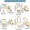 SUPERFINDINGS 8Pcs 4 Styles Brass Lobster Claw Clasps FIND-FH0004-50-2