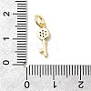 Brass Micro Pave Cubic Zirconia Charms KK-C139-06G-3