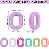 600Pcs 6 Styles Opaque Acrylic Linking Rings MACR-SP0002-37-2