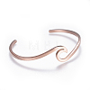 304 Stainless Steel Cuff Bangles BJEW-G611-01RG-2