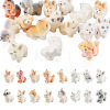 Resin Flocking Dog Pendants RESI-TAC0012-21-2