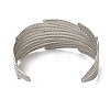 304 Stainless Steel Open Cuff Bangles AJEW-Z009-06E-P-3