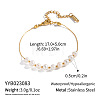5MM Natural Freshwater Pearl Round Beaded Bracelets KK2160-2-2