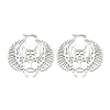 304 Stainless Steel Bat Hoop Earrings for Women EJEW-R156-08P-1