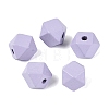 Spray Painted Wood European Beads WOOD-F017-07B-1