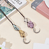 2Pcs 2 Style Cotton Braided Pendant Decorations HJEW-AR0001-11A-4