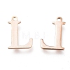 PVD Vacuum Plating  304 Stainless Steel Charms STAS-H112-L-RG-2
