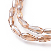 Electroplate Glass Beads Strands EGLA-L015-PL-A02-2
