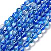 Synthetic Moonstone Beads Strands G-P528-J01-18-1