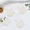 20Pcs Unfinished Wood Pendant Decoration BIRD-CP0001-02-6
