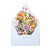 Pop Up 3D Flower Paper Greeting Cards AJEW-L102-01B-2