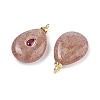 Natural Strawberry Quartz Pendants KK-C251-01A-03-2