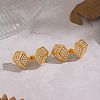 Cube 304 Stainless Steel Hoop Earrings EU5379-2
