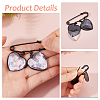 Alloy Brooches Findings JEWB-FH00054-3