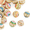 15Pcs Brass Enamel Beads KK-TA0009-20G-3
