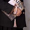 Silicone Key Ring Bracelet Personalized Wristlet Keychain Beaded Keychain with Tassel Bohemian Wrist Keychain for Women Girls JX288C-6