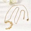 Brass Pave Cubic Zirconia Geometirc Pendant Rectangle Y Tassel 201 Stainless Steel Chain Necklaces NJEW-C111-01B-3