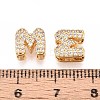 Brass Micro Pave Clear Cubic Zirconia Beads KK-T071-17G-M-3