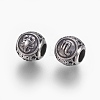 316 Surgical Stainless Steel European Beads STAS-F195-128P-09-1