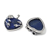 Dyed Natural Lapis Lazuli Heart Pendants G-S391-01P-N-2