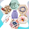 Polyester Imitation Burlap Packing Pouches Drawstring Bags ABAG-BBC0001-02A-03-5