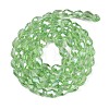 Transparent Electroplate Glass Beads Strands EGLA-T4mm-B13-2