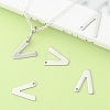 Tarnish Resistant 304 Stainless Steel Letter Charms LS-X-STAS-O072-V-5