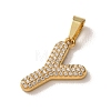 304 Stainless Steel Micro Pave Clear Cubic Zirconia Pendants CU-CBA703A-05G-Y-2