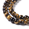 Natural Tiger Eye Round Bead Strands G-L411-07-4mm-5