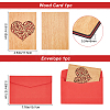 Rectangle with Pattern Wooden Greeting Cards DIY-CP0006-75G-2