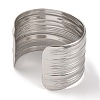 304 Stainless Steel Cuff Bangles for Women BJEW-D050-01S-3