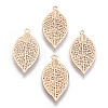 Rack Plating Brass Filigree Pendants KKC-T001-42KC-3