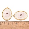 304 Stainless Steel & Cloth Embroidered Pendants FB-CBAFBAF-06G-3