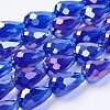 Electroplate Glass Beads Strands EGLA-D015-15x10mm-13-3