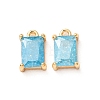 Brass Pave Cubic Zirconia Charms CU-K002-40G-B-1