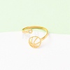 304 Stainless Steel Cuff Open Rings RJEW-D337-01B-G-5