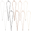 10Pcs 5 Colors Waxed Polyester Cord Adjustable Necklaces Making AJEW-SC0004-32-1